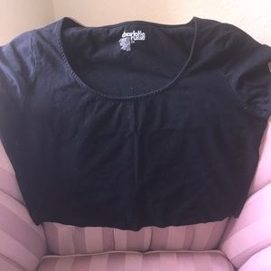 Plain Black cropped top